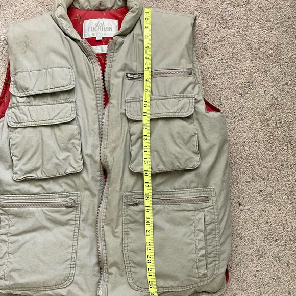 JJ COCHRAN Vintage Multi Pocket Down Vest Large - Picture 6 of 6